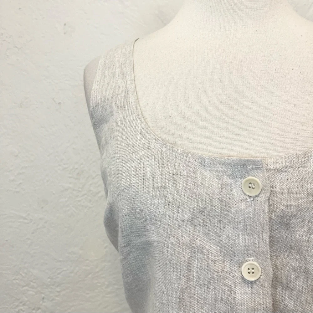 Reformation Grover Linen Dress Beige Oatmeal Midi Maxi Button Front fits XL 12 - Picture 13 of 15